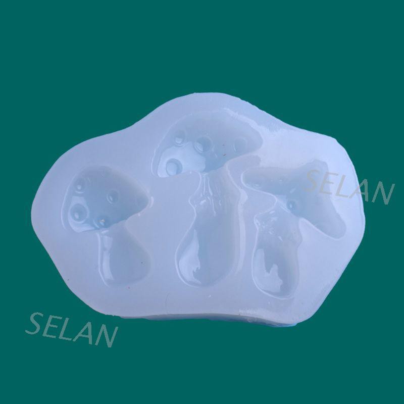 Khuôn Silicone Làm Mặt Dây Chuyền Hình Cây Nấm 3d