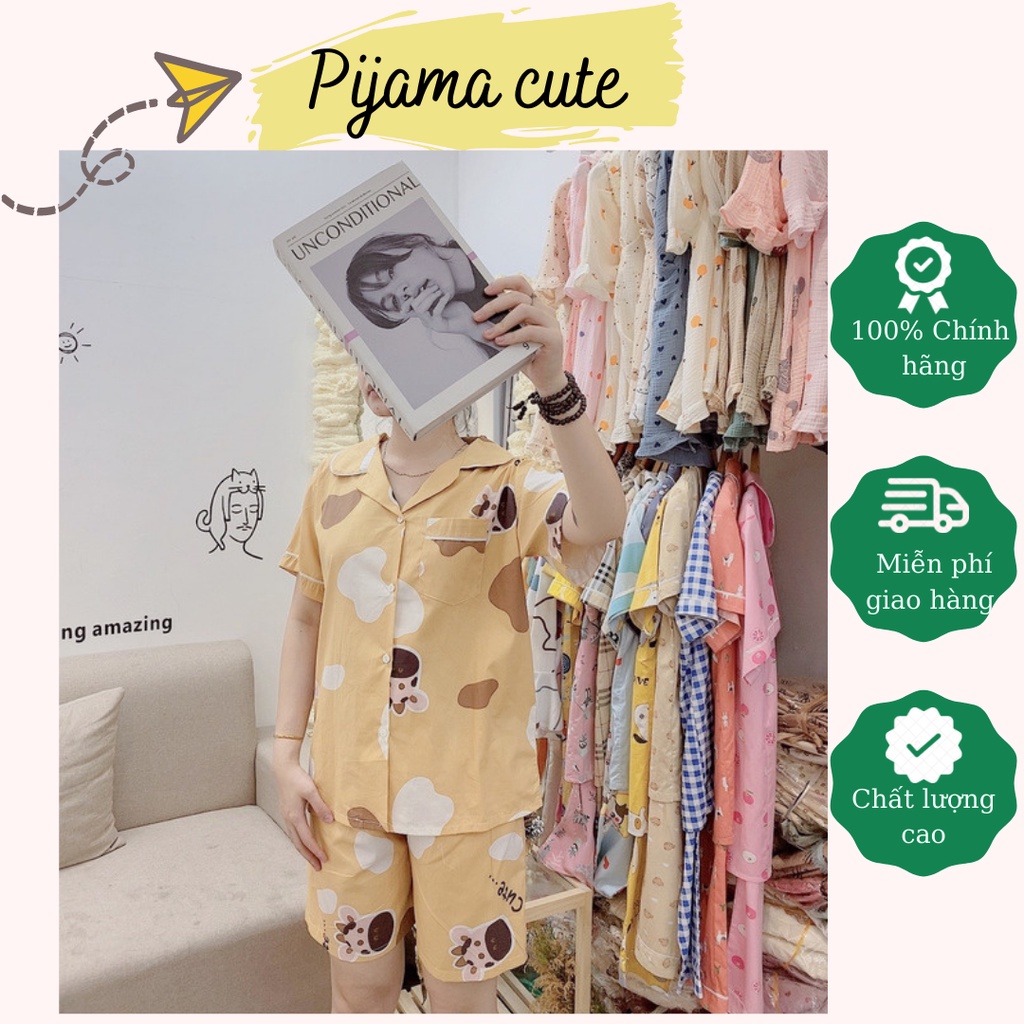 Bộ đồ ngủ pijama nam nữ chất thô họa tiết siêu xinh - mặc đôi thì quá đẹp luôn ạ [ NHIỀU MÀU ĐƯỢC CHỌN MÀU ]
