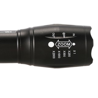 LED Rechargeable Flashlight T6 18650 Battery Camping Powerful(TYPE A)