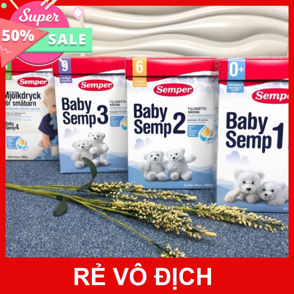 Sữa bột Semper 1 Thụy Điển hộp 800g cung cấp dinh dưỡng cho bé -Ponybaby Store