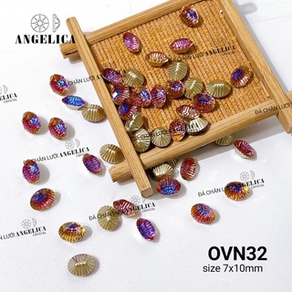 [Đá Nail] Set 5 viên đá hình ovan cao cấp trang trí móng