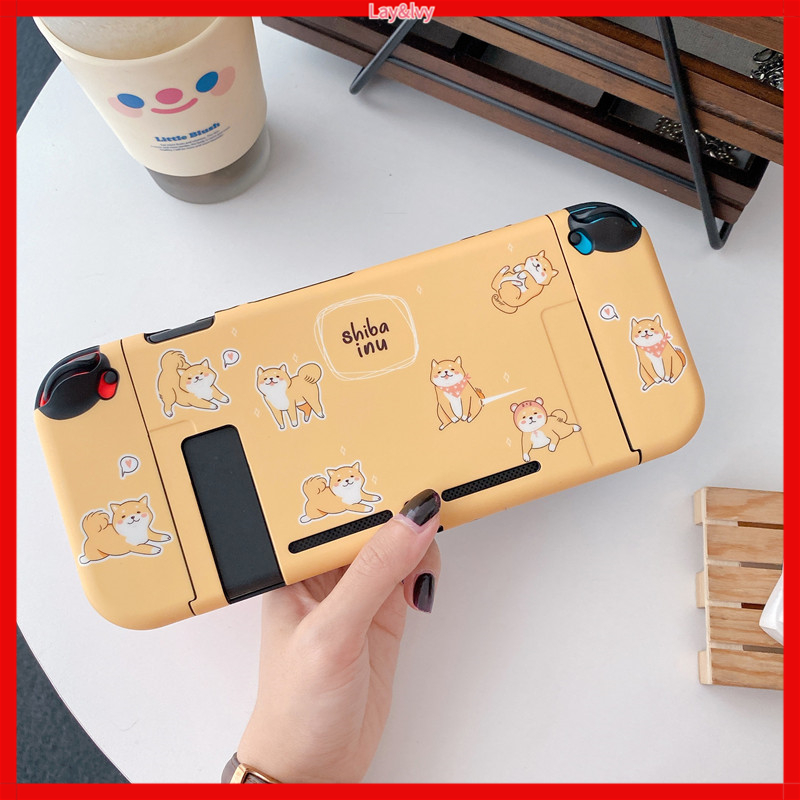 Cartoon Cute Shiba Inu Nintendo Switch IMD Silicone Drop-resistant Split Game Machine Protective Case Hard Case