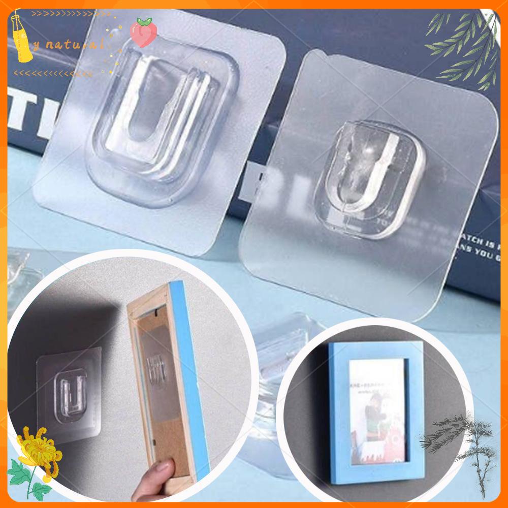 YNATURAL 1/3/5/10 Pairs for Bathroom and Kitchen Wall Adhesive Hooks Without Punching and Nail Wall Mounted Hooks Utility Strong Hanger Hot New Home Storage Tools Waterproof Oil-proof Self adheisve Hanger Bucket