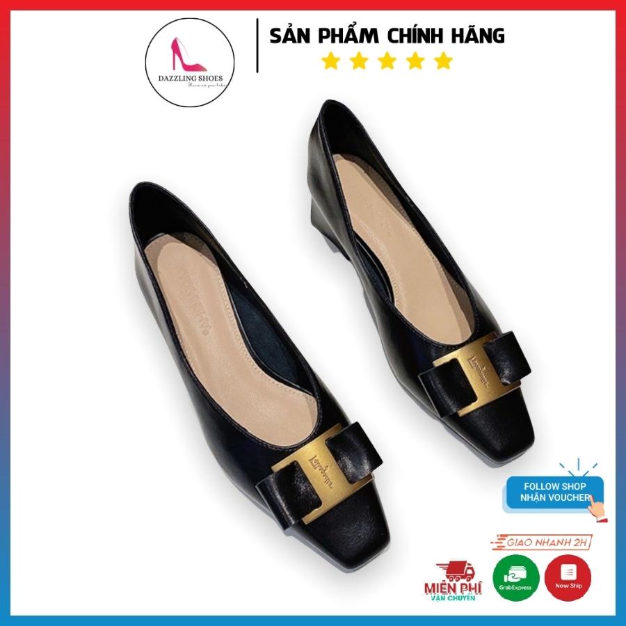 Giày cao gót đế vuông 5p nữ da mềm Sal thời trang công sở đẹp cao cấp -tiemgiaydazzling DA727