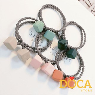 Dây buộc tóc hình khối vuông nhiều màu