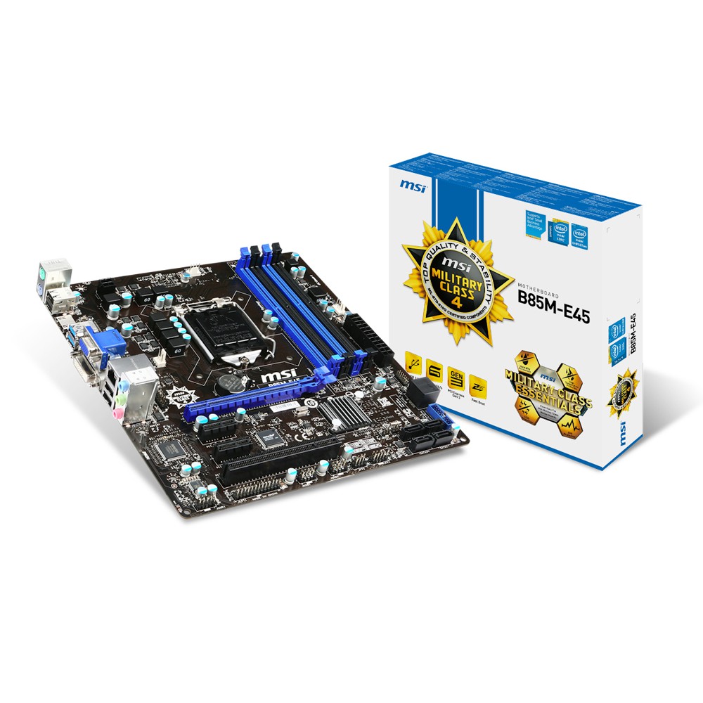 Main MSI B85 4 khe ram socket 1150 zin chưa sửa chữa đẹp như mới bảo hành 3 tháng lỗi 1 đổi 1