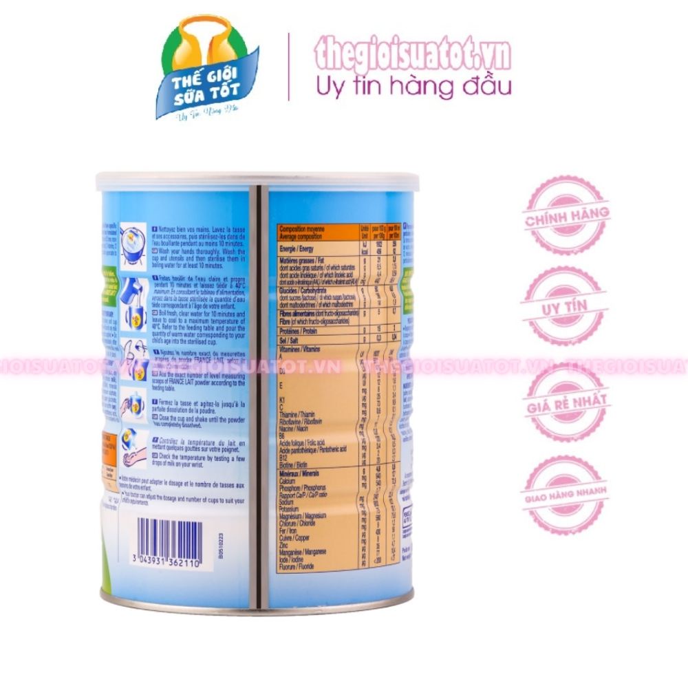 Sữa bột France Lait số 3 Bổ sung dinh dưỡng cần thiết cho trẻ 900g