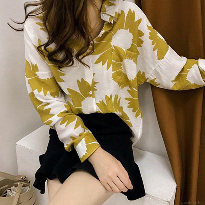 Áo Sơ Mi Tay Dài Cổ Chữ V Phong Cách Vintage