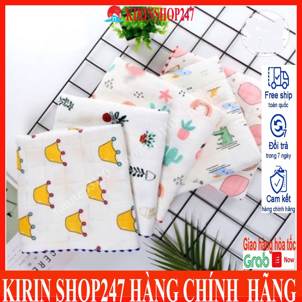 Khăn, Chăn Quấn Cho Bé Sơ Sinh 6 Lớp Dày Dặn Và Mềm Mại 35x55cm