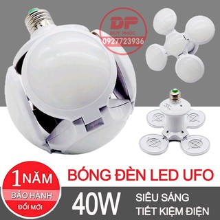 BÓNG ĐÈN LED LOẠI TỐT 40W 4 CÁNH FOOTBALL UFO LAMP –LOẠI TỐT- ĐUÔI E27 – BẢO HÀNH 1 NĂM ĐỔI MỚI