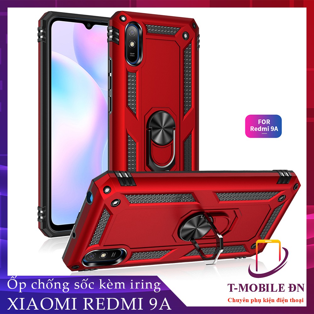 FREESHIP 50k_Ốp lưng Xiaomi Redmi 9A , Ốp chống sốc 2 lớp kèm nhẫn iring làm giá đỡ cho Redmi 9A