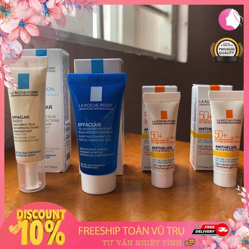 BỘ SẢN PHẨM la roche-posay DƯỠNG GIẢM MỤN, NGỪA THÂM 4 MÓN | BigBuy360 - bigbuy360.vn