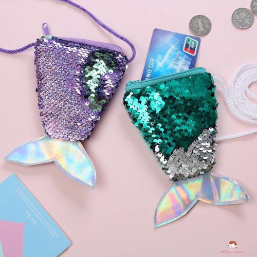 Ví đựng tiền mini đính sequin lấp lánh xinh xắn dành cho bé gái