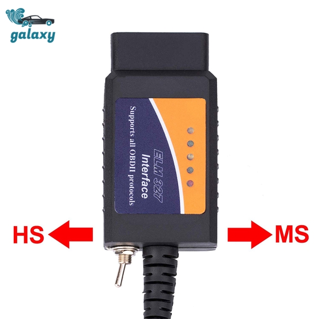 Công cụ quét lỗi tự động OBD2 USB ELM327 với HS-CAN/MS-CAN cho xe Forscan Focus Mazda Ford