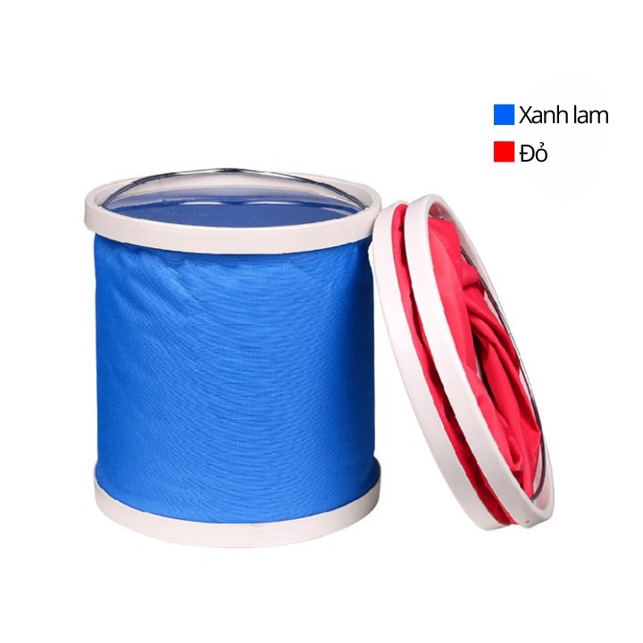 Xô gấp du lịch - Xô nước gấp gọn - Xô câu cá - Thùng đựng nước gấp gọn 13L đa chức năng tiện dụng