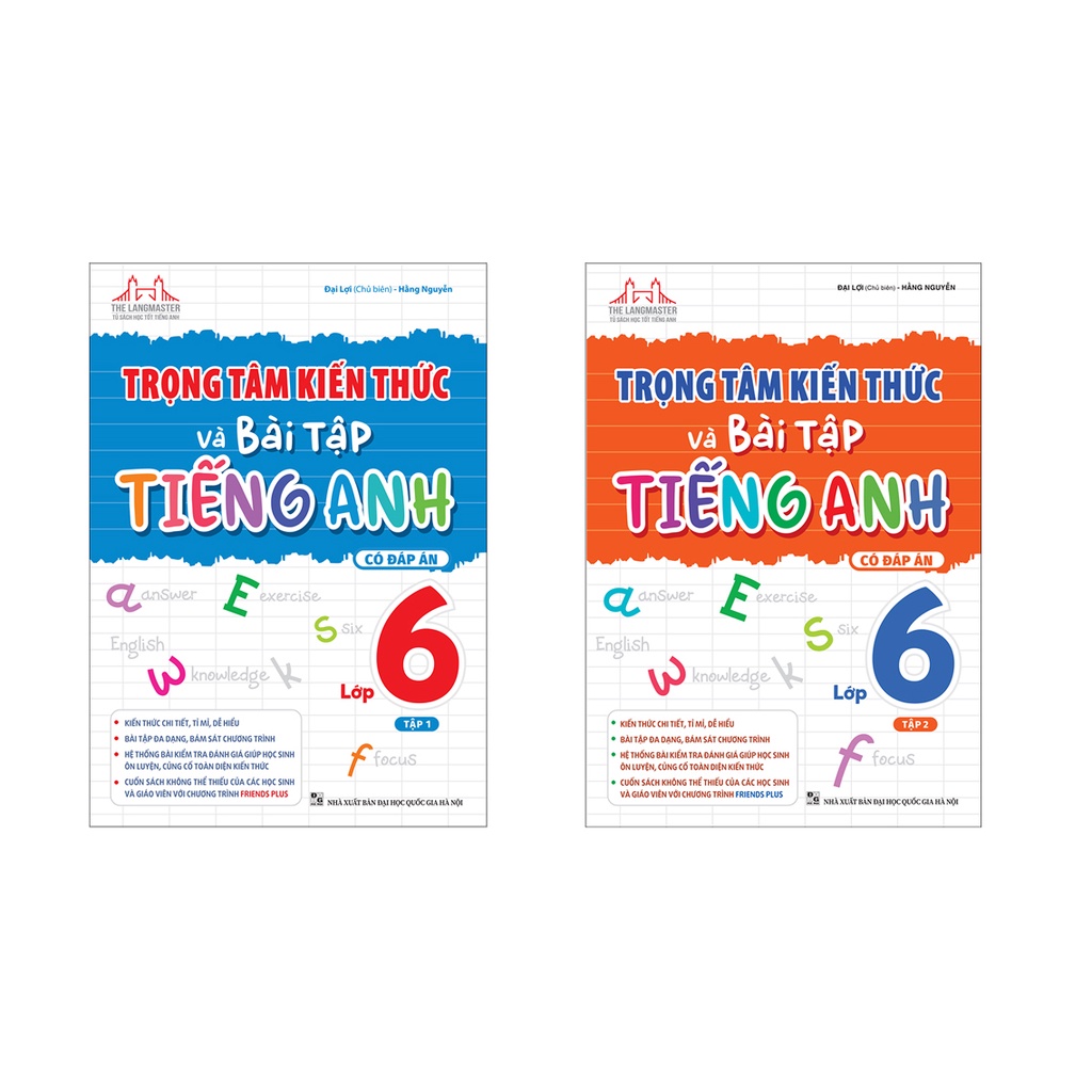 Sách Combo-Trọng Tâm Kiến Thức Và Bài Tập Tiếng Anh 6 - Tập 1 và Tập 2 (Có Đáp Án)