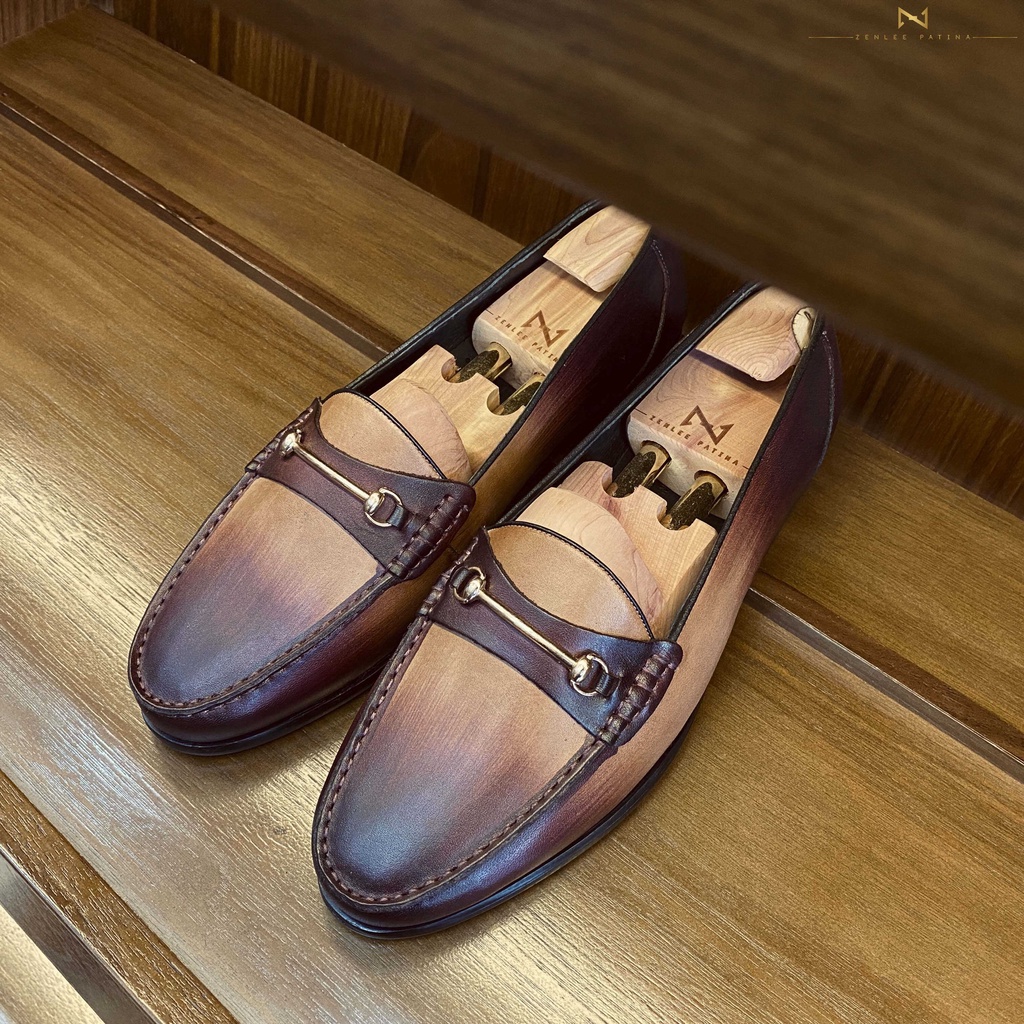 Giày lười da nam thủ công Patina ZENLEE LPX01 kiểu dáng Tassel Loafer, giày da bê cao cấp Italy bảo hành trọn đời