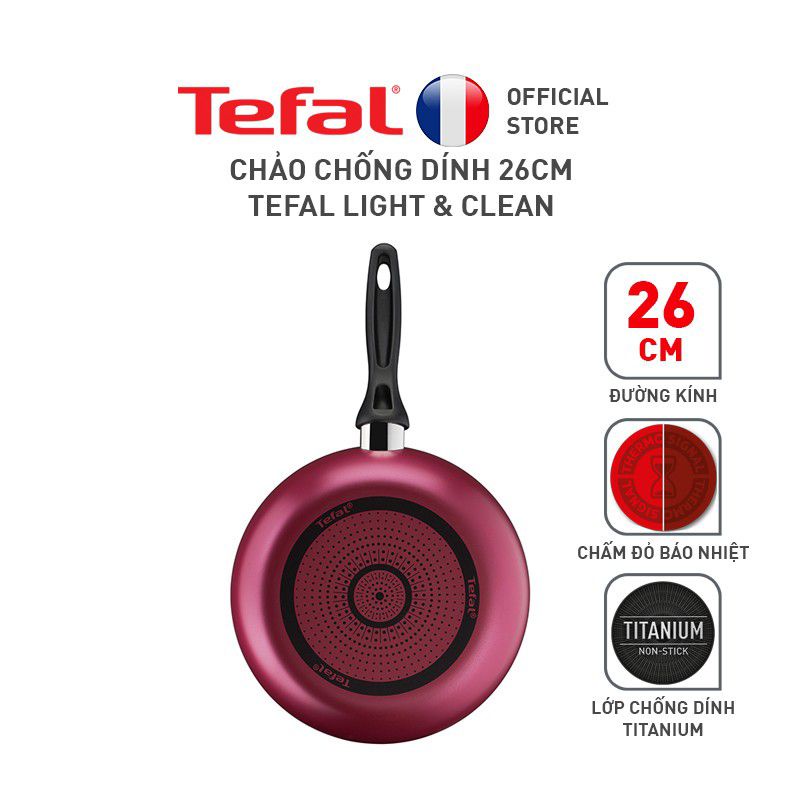 Chảo chiên Tefal Light & Clean 26cm