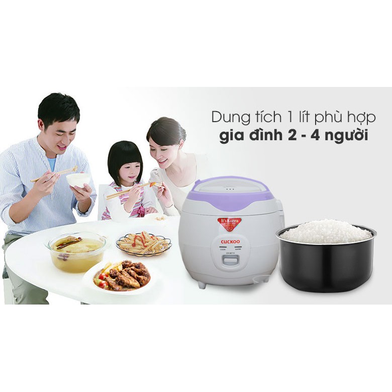 Nồi Cơm Điện Cuckoo CR-0671V 1.0 Lít 1.0L - Hàng Chính Hãng (Bảo Hành Toàn Quốc 2 Năm)