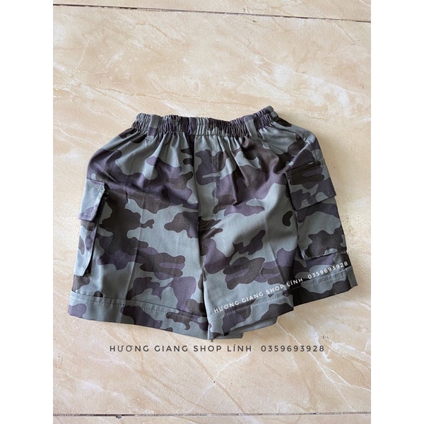 Set quần áo bé trai bé gái rằn ri thời trang lính