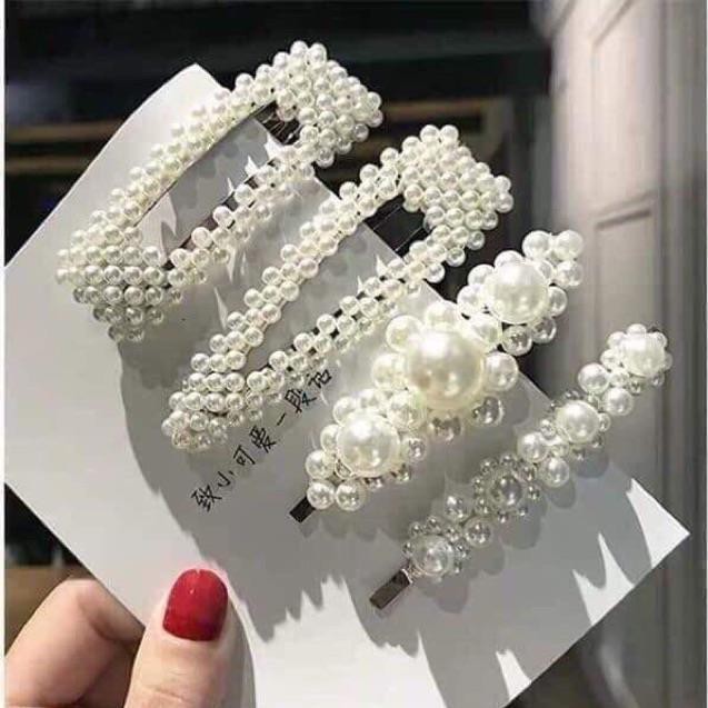 Nhập FAMAY6 giảm 10K_ Set 4 Kẹp Tóc Hàn Quốc Xinh Xắn.,