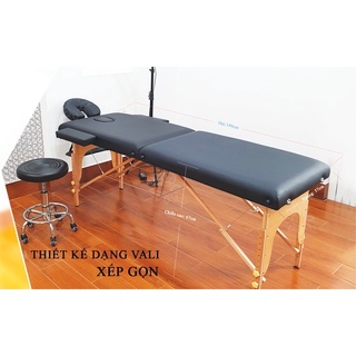 [LOẠI 1] GIƯỜNG VALI CHÂN GỖ dùng phun xăm/ spa/nail/mi