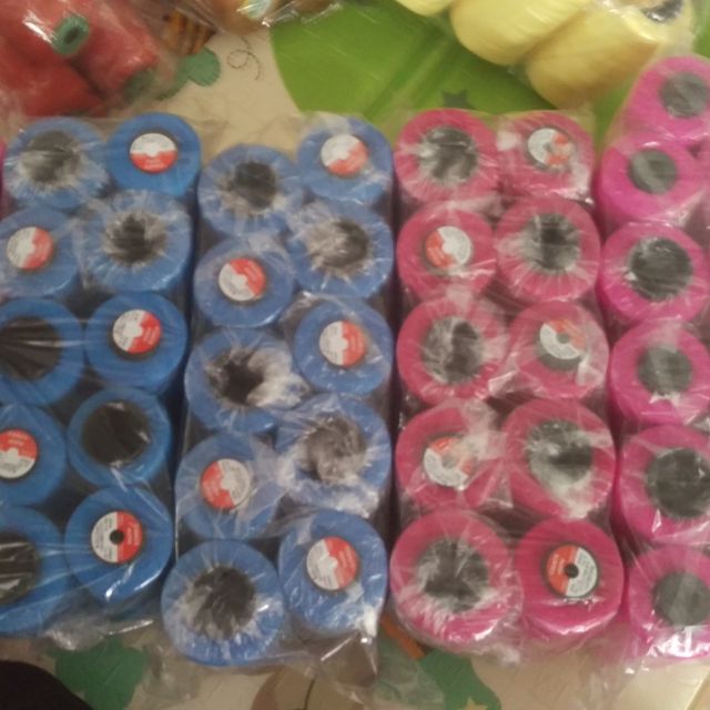 Chỉ màu xanh+hồng