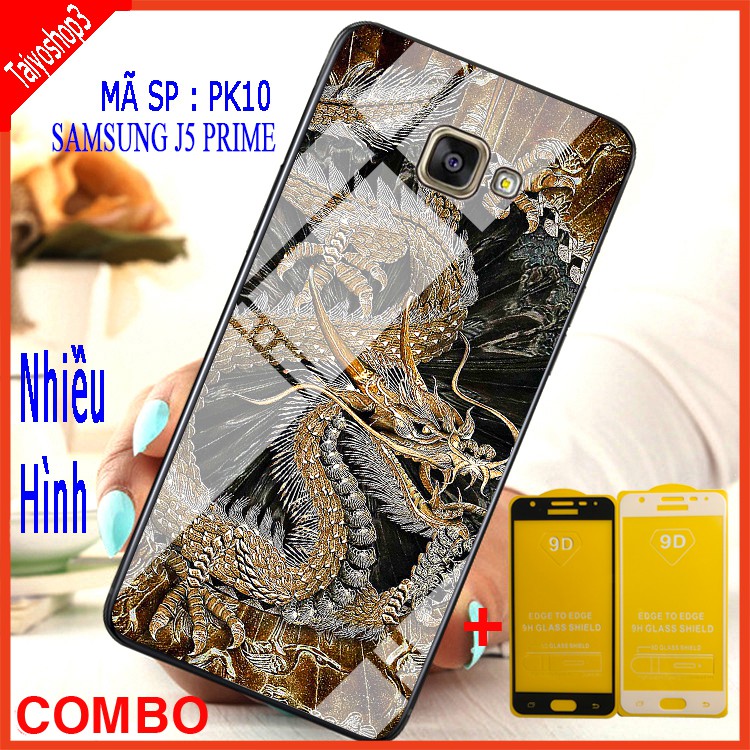 COMBO ỐP LƯNG SAMSUNG J5 PRIME (ốp kính 3D thế hệ mới + tặng kèm kính cường lực)