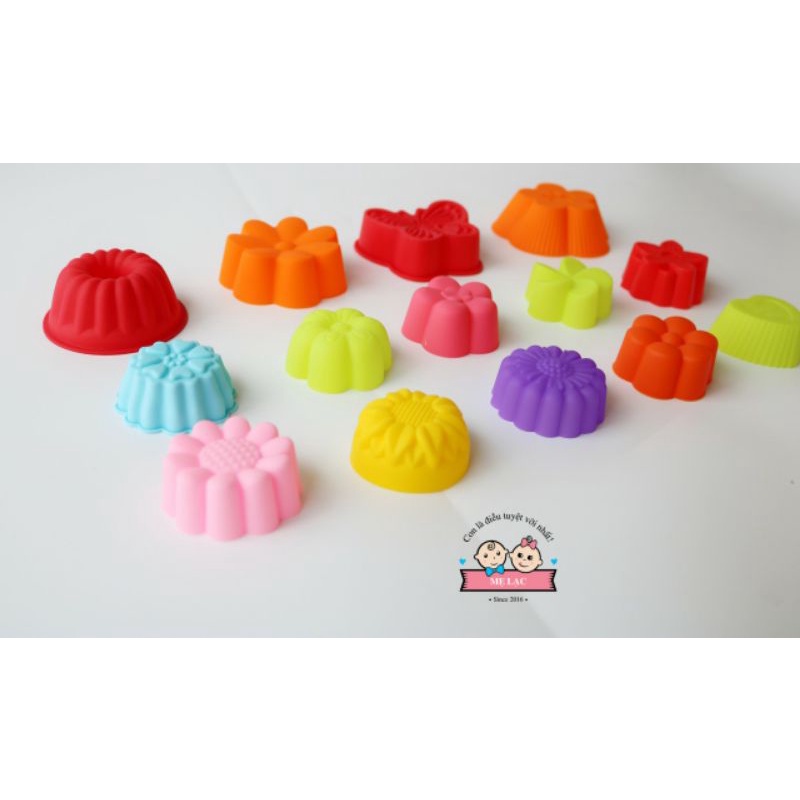 [MẸ LẠC] Khuôn silicone nhỏ xinh làm bánh muffin, bông lan cho bé ăn dặm