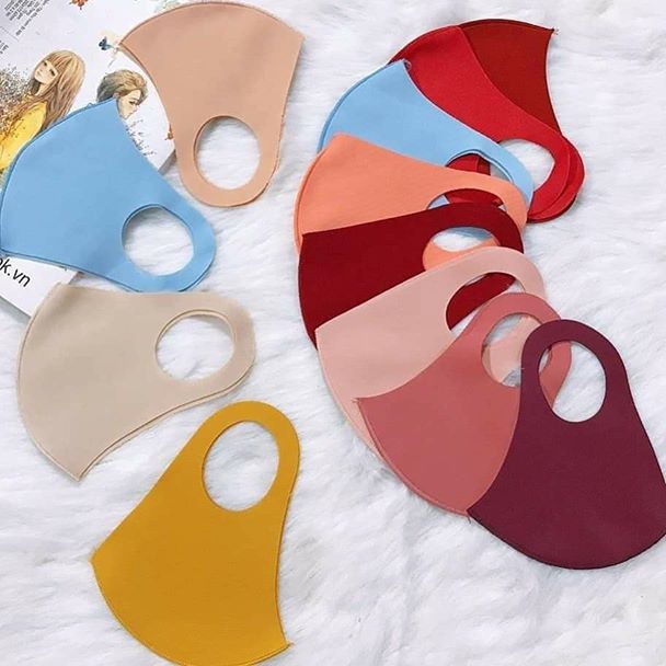 Khẩu trang vải su - Kháng khuẩn cao cấp - Nhiều màu, màu đen, trắng... Bảo hành 1 tháng