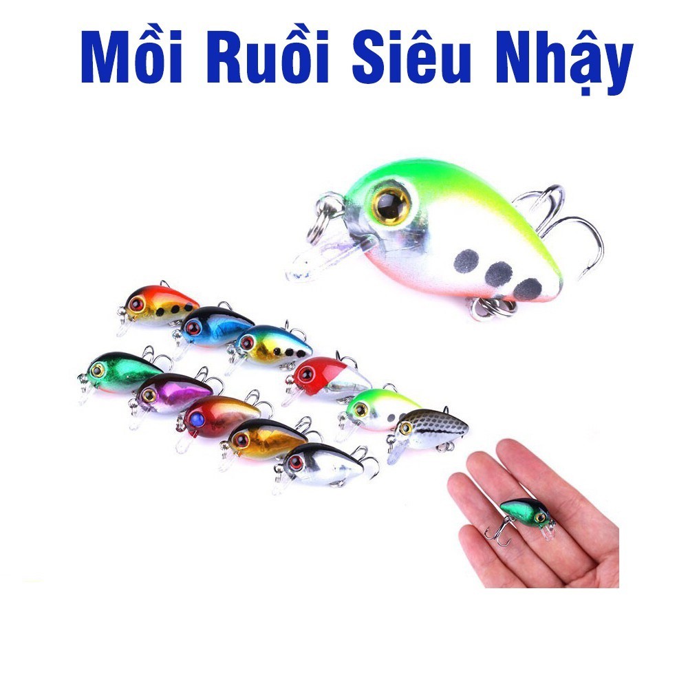 Mồi ruồi câu lure GW , Màu Ngẫu Nhiên hàng chuẩn y hìnhg