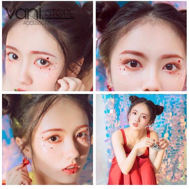 Hũ trang trí Mặt và móng Kira Glitter Kim Tuyến Trang Điểm Makeup tiệc tùng lấp lánh Hàn Quốc