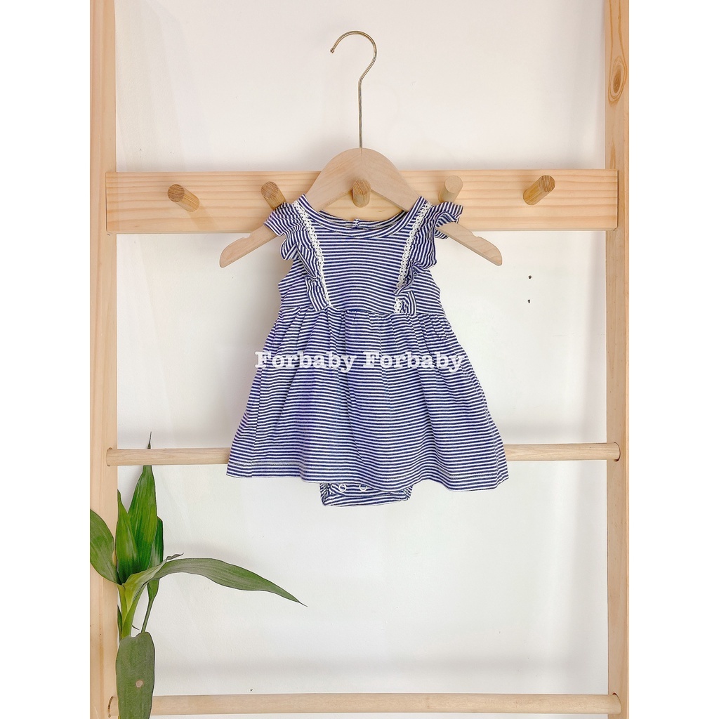 Body váy carter cho bé gái ( kẻ xanh )