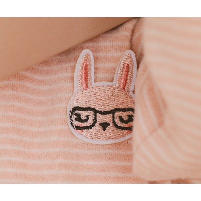 Áo bé gái/ bé trai Hàn Quốc Bebezoo dài tay lót lông _ rabbit glasses