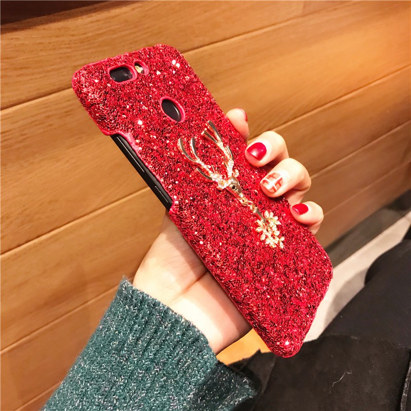 Glitter Chrismas Santa Deer Soft Case Samsung Galaxy J2 J4 J5 J6 J7 Pro Plus Prime 2016 A5 A6 A7 J8 2018 ốp lưng samsung