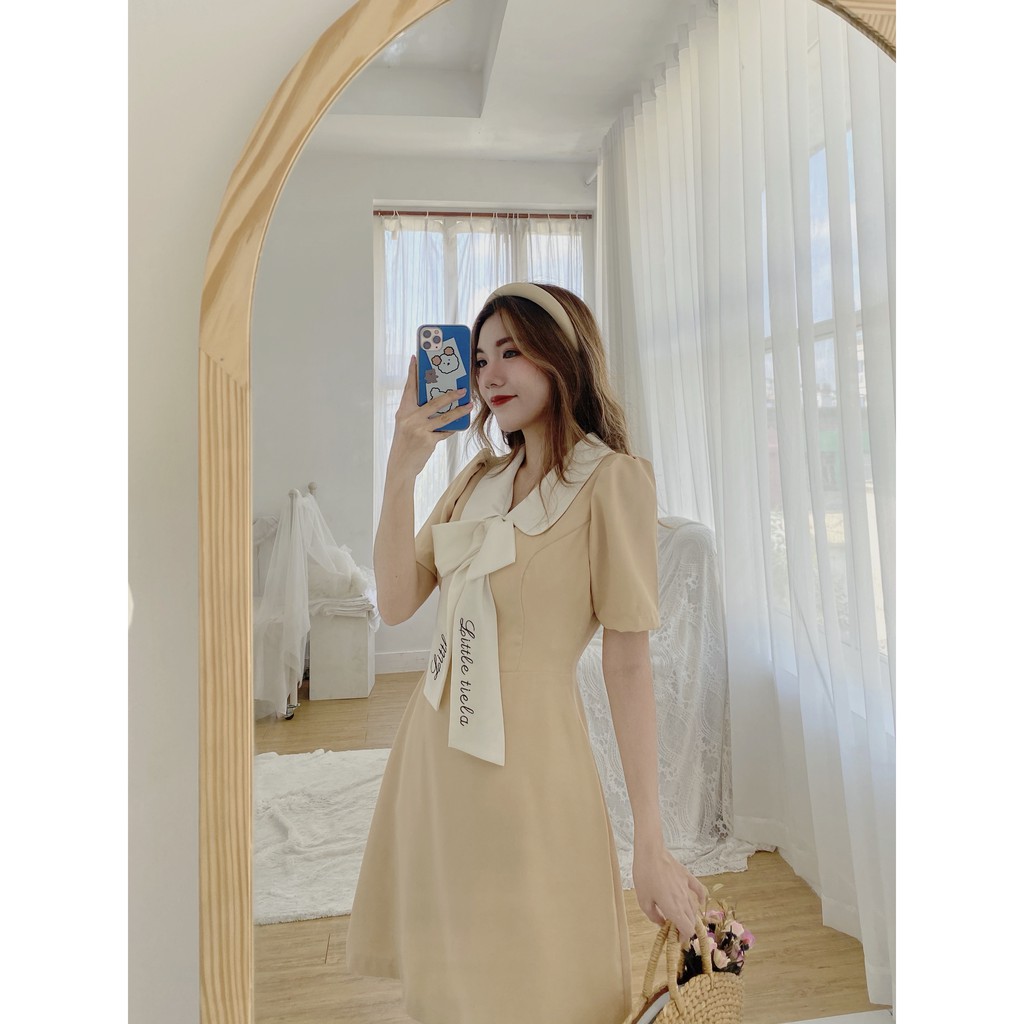 [Mã SKAMA06 giảm 8% tối đa 50K đơn 250K] Váy nơ thêu - Little Tiela Dress | BigBuy360 - bigbuy360.vn