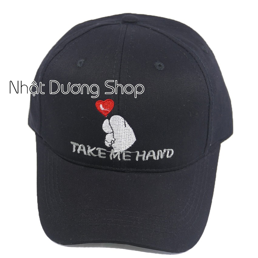 [ Nhiều màu ] Nón kết Take Me Hand Mũ lưỡi trai bắn trái tim mũ mũ thời trang khóa xịn, chất liệu vải cotton thoáng mát