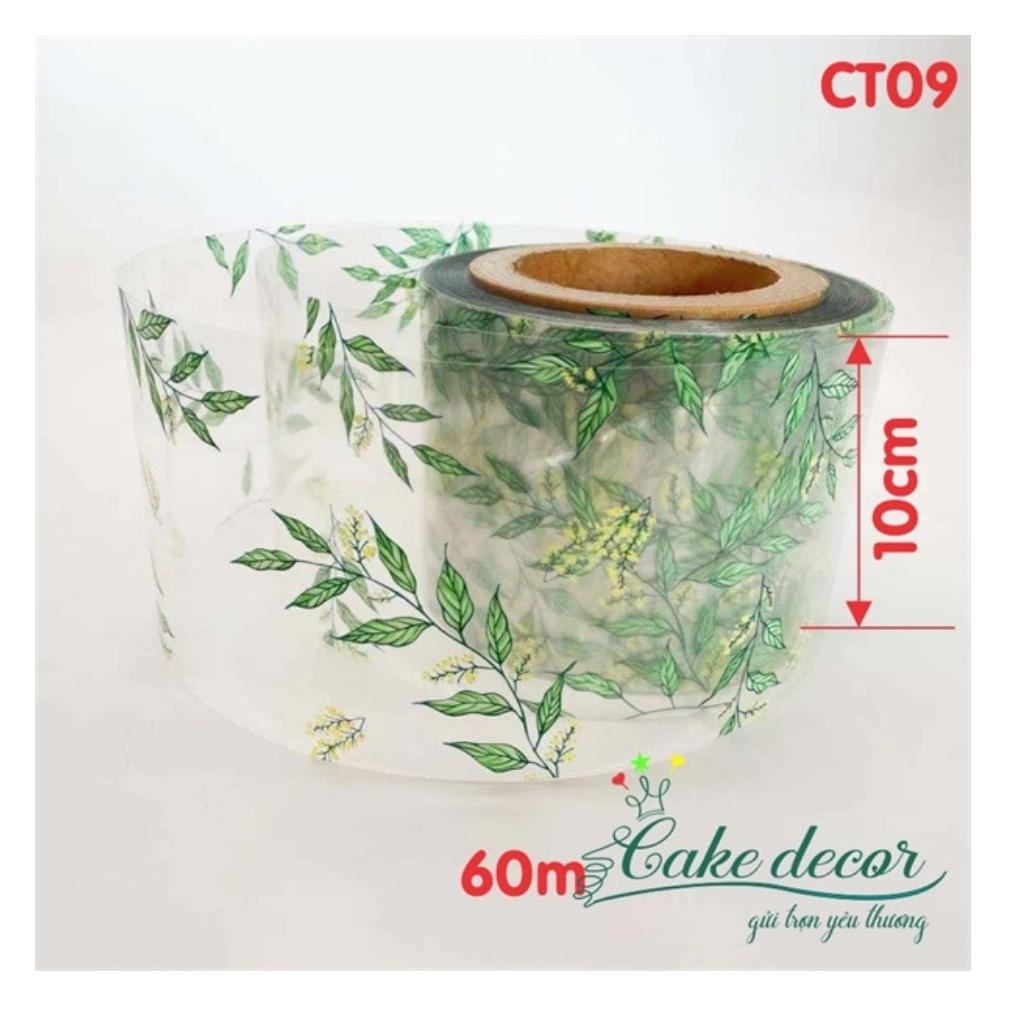 Cuộn Mica Lót Thành Bánh Họa Tiết Trang Trí Loại 8cm Dài 60m