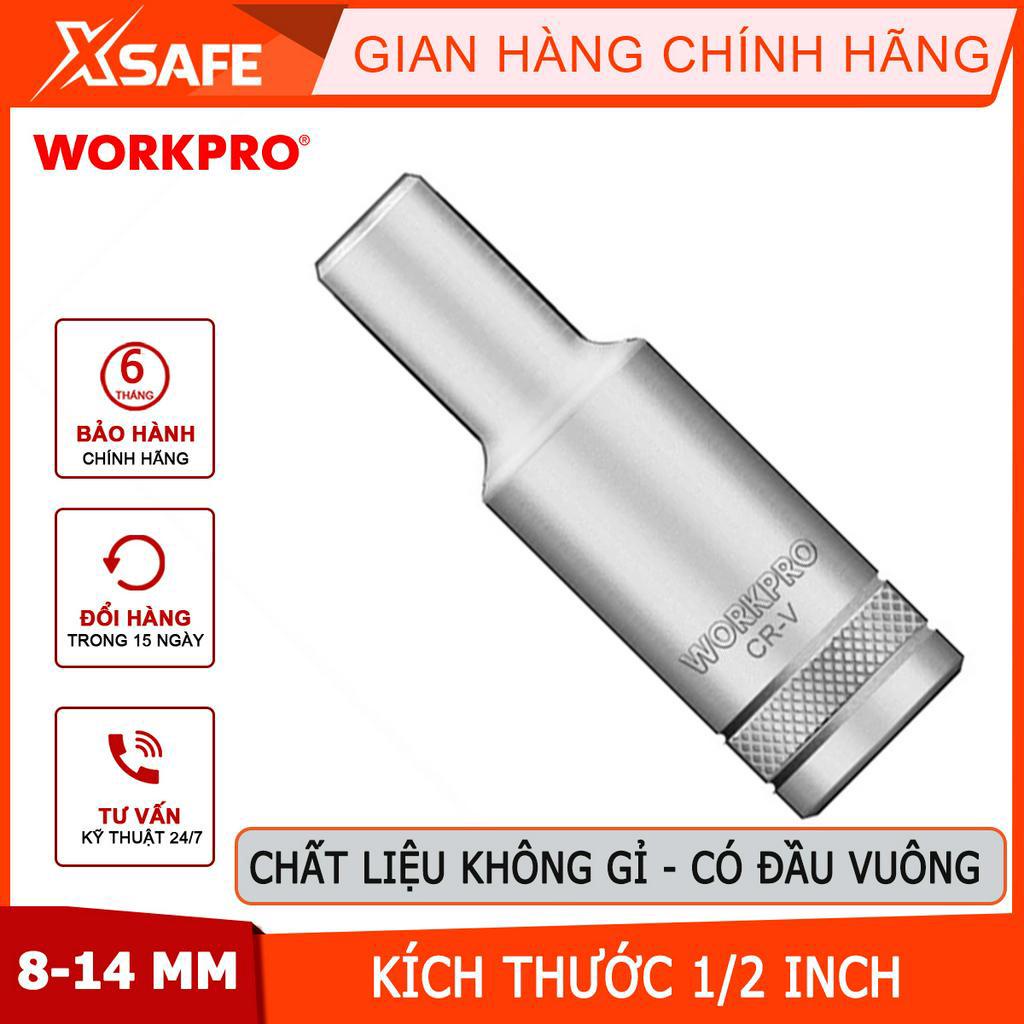 Đầu tuýp dài có đầu vuông Workpro - WP274113 1/2 inch và đầu lục giác 6 cạnh size 8mm chính hãng