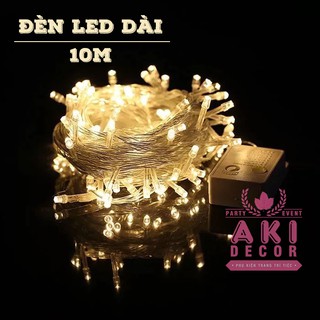 Dây đèn led 10m loại tốt trang trí sinh nhật, treo cây thông, treo cửa sổ...cắm điện có đầu nối