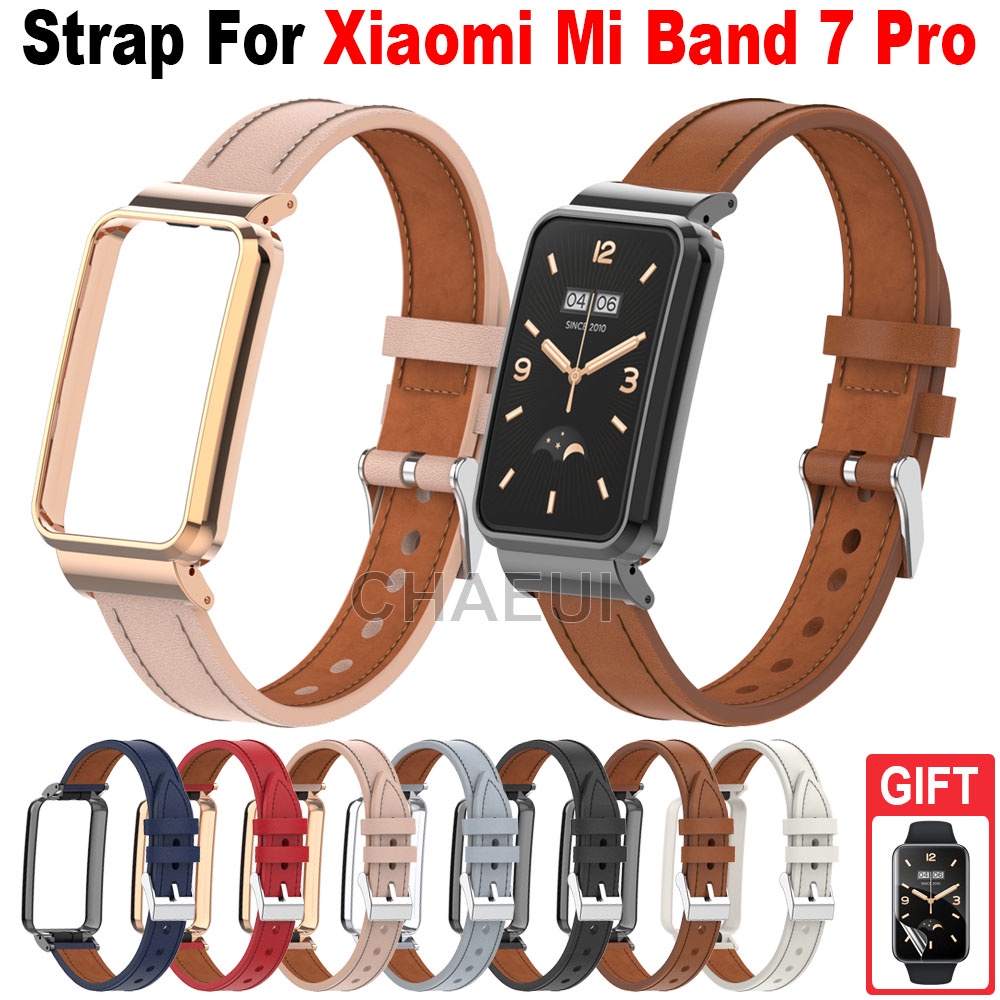 Dây Đeo Da Thay Thế Cho Đồng Hồ Thông Minh Xiaomi Mi Band 7 Pro