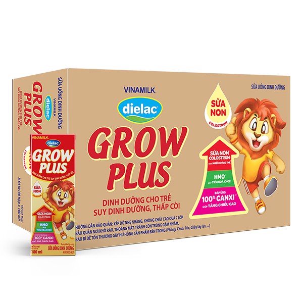 Sữa bột pha sẵn Dielac Grow Plus đỏ 110ml thùng 48 hộp