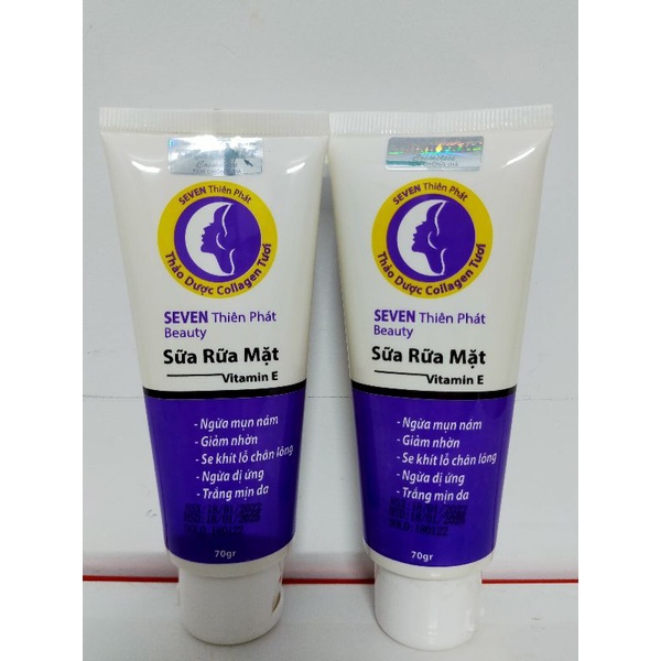 Seven thiên phát beauty sữa rửa mặt vitamin E tuýp 70g  giá niêm yết 79k