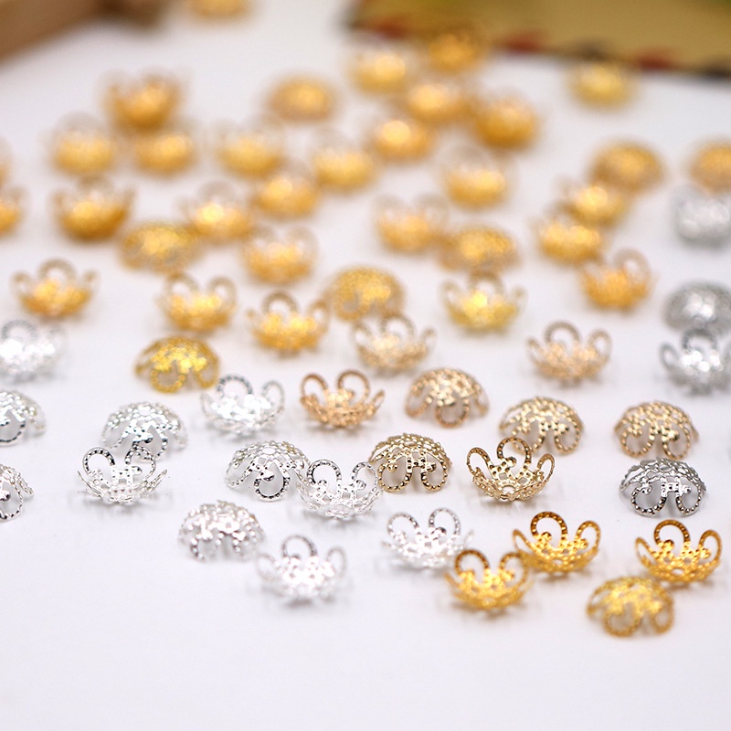 10 chụp hoa 4*11mm liệu làm trâm, làm trang sức