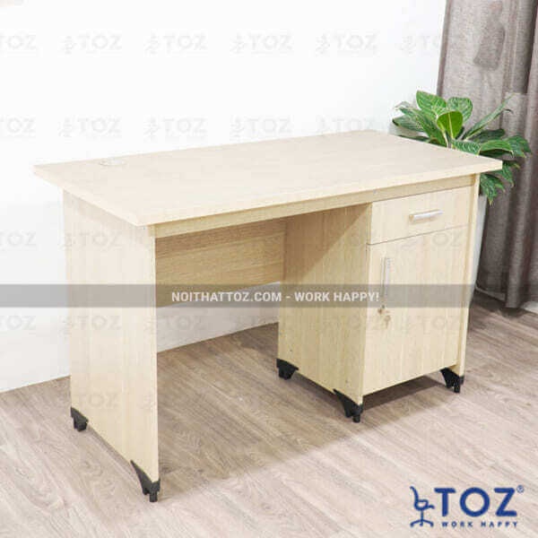 Bàn gỗ văn phòng TOZ 1,2 x 0,6m, bàn làm việc tại nhà có hộc ngăn kéo - BHS03