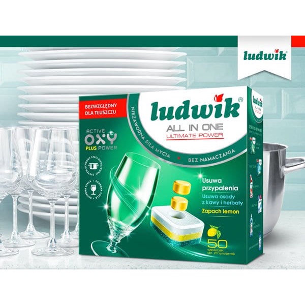 Viên Rửa Chén Bát Ludwik All in one - Dùng Cho Máy Rửa Bát (50 Viên), Xuất xứ Ba Lan