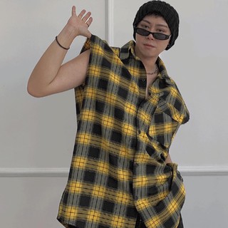 Sơ mi Oversize Tank Top CT-3 Cộc Tay Cá Tính Nam Nữ
