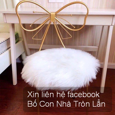 Ghế trang điểm phủ lông ấm cúng bền đẹp tiện lợi xinh xắn - Ghế nơ bọc lông mịn màng ấm áp êm ái