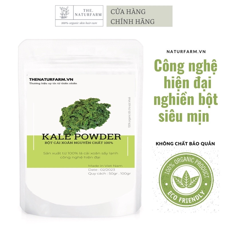 Bột cải kale organic  bột cải xoăn  sấy lạnh - đẹp da, giảm cân, detox, - ảnh sản phẩm 1