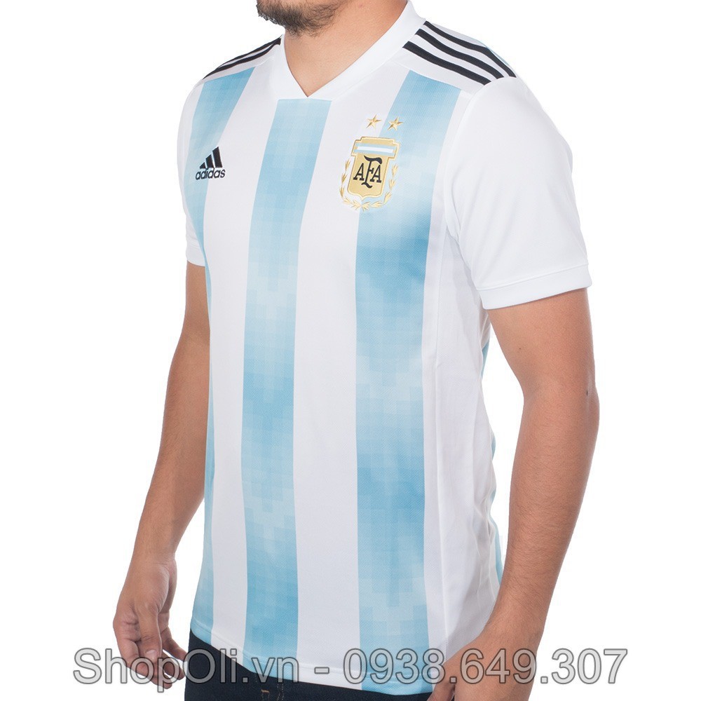 Quần áo đá banh tuyển Argentina sân nhà World Cup 2018